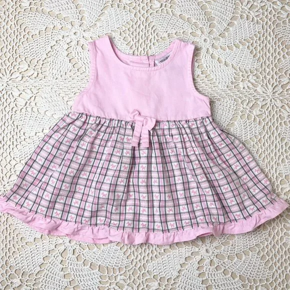 youngland pink dress Youngland Pink Checkered Dress, 2T Little Cubs Closet, LLC